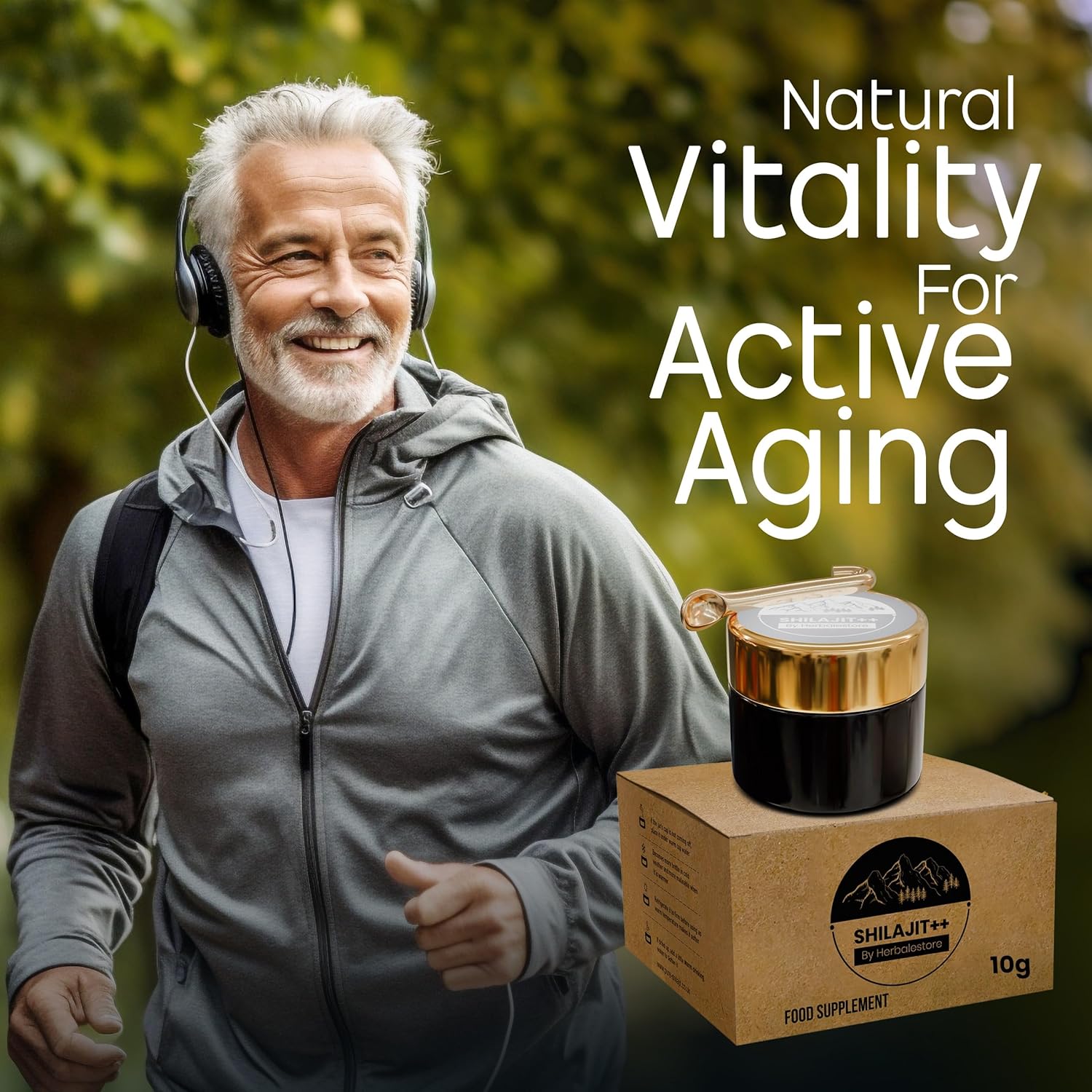 Organic Himalayan Shilajit Resin 10g | 600mg Potency | Pure Shilajit for Energy and Wellness | Men and Women Formula