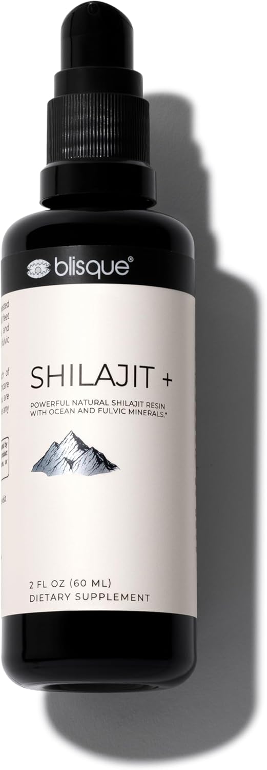Organic Himalayan Shilajit Resin Drops with Fulvic Acid - Detox, Cleanse, Immune Support, Brain Boost - 2 FL OZ