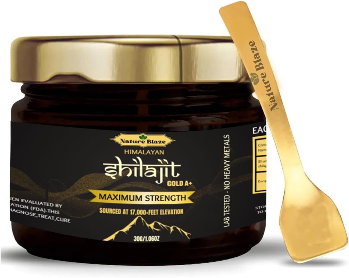 Organic Himalayan Shilajit Resin Energy Boost & Immune Support for Men and Women - 30Gm/1.0 Ounce