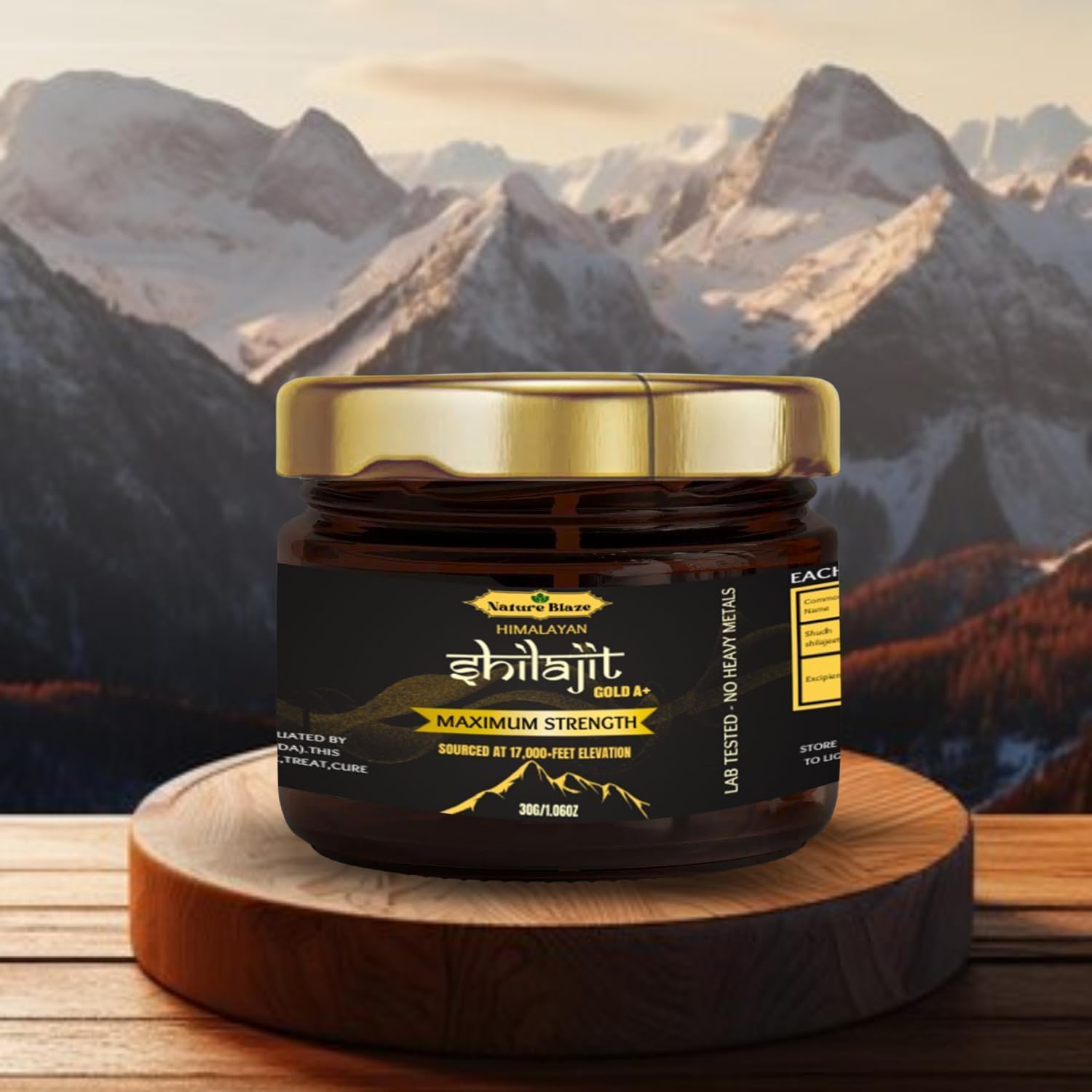 Organic Himalayan Shilajit Resin Energy Boost & Immune Support for Men and Women - 30Gm/1.0 Ounce