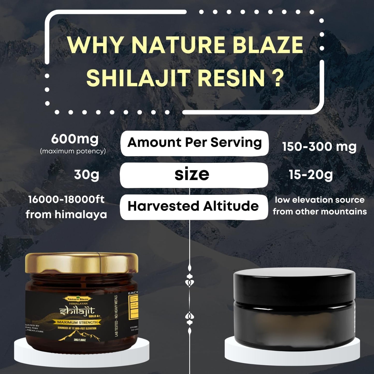 Organic Himalayan Shilajit Resin Energy Boost & Immune Support for Men and Women - 30Gm/1.0 Ounce