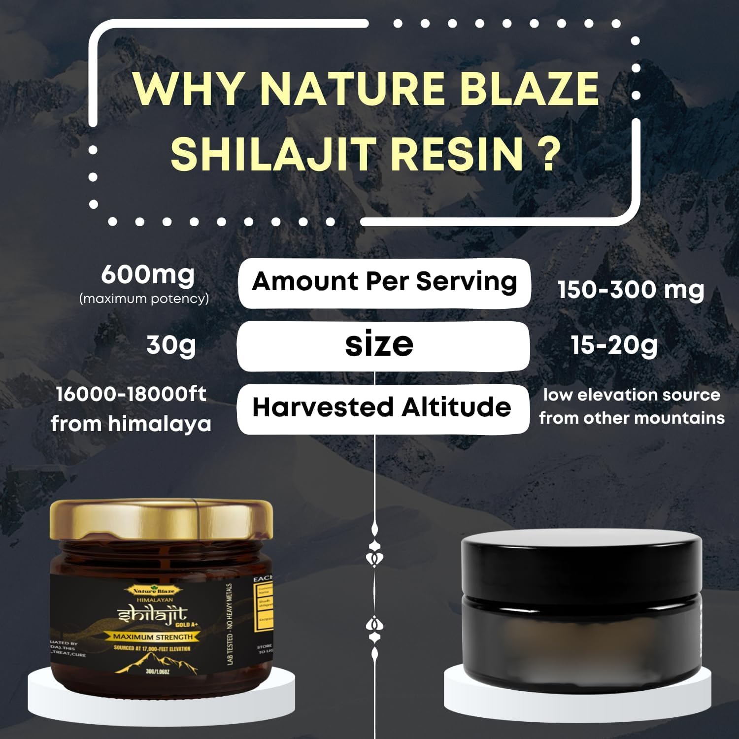 Organic Himalayan Shilajit Resin Energy Boost & Immune Support for Men and Women - 30Gm/1.0 Ounce