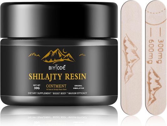 Organic Himalayan Shilajit Resin Ointment for Energy, Workout Recovery, Mental Clarity, and Sleep Quality - Pure Mineral-Rich Supplement for Men & Women