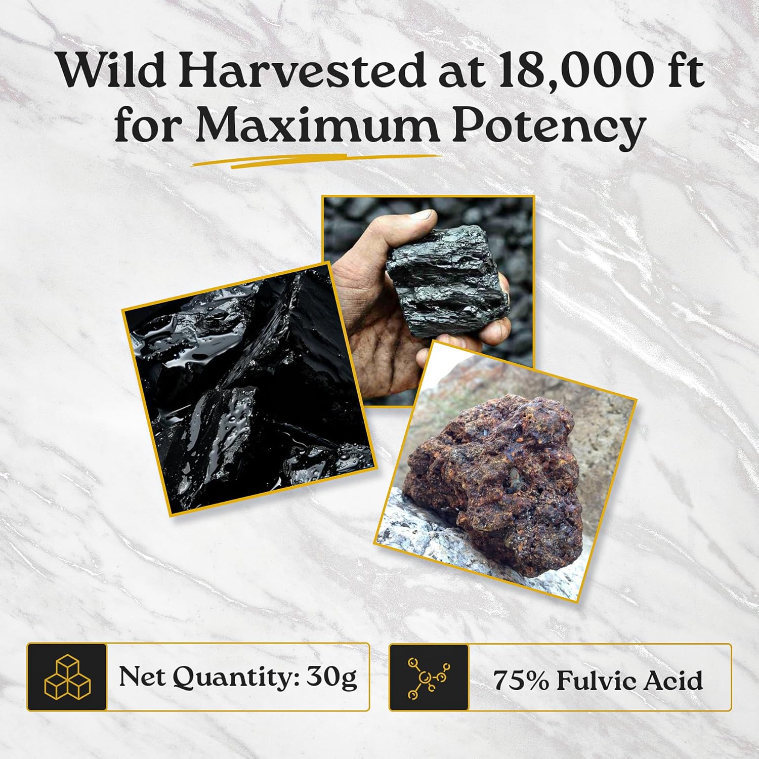 Organic Himalayan Shilajit Resin Supplement for Men and Women - Pure and Natural Formula