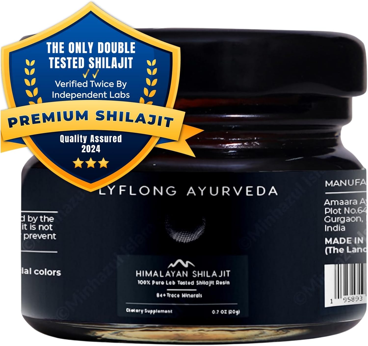 Organic Himalayan Shilajit with 75%+ Fulvic Acid & 84+ Trace Minerals - Men & Women - Lab Tested - 50 Servings
