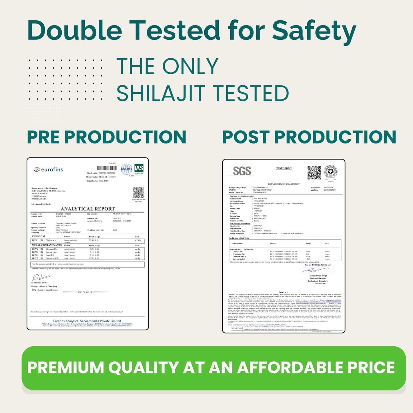 Organic Himalayan Shilajit with 75%+ Fulvic Acid & 84+ Trace Minerals - Men & Women - Lab Tested - 50 Servings