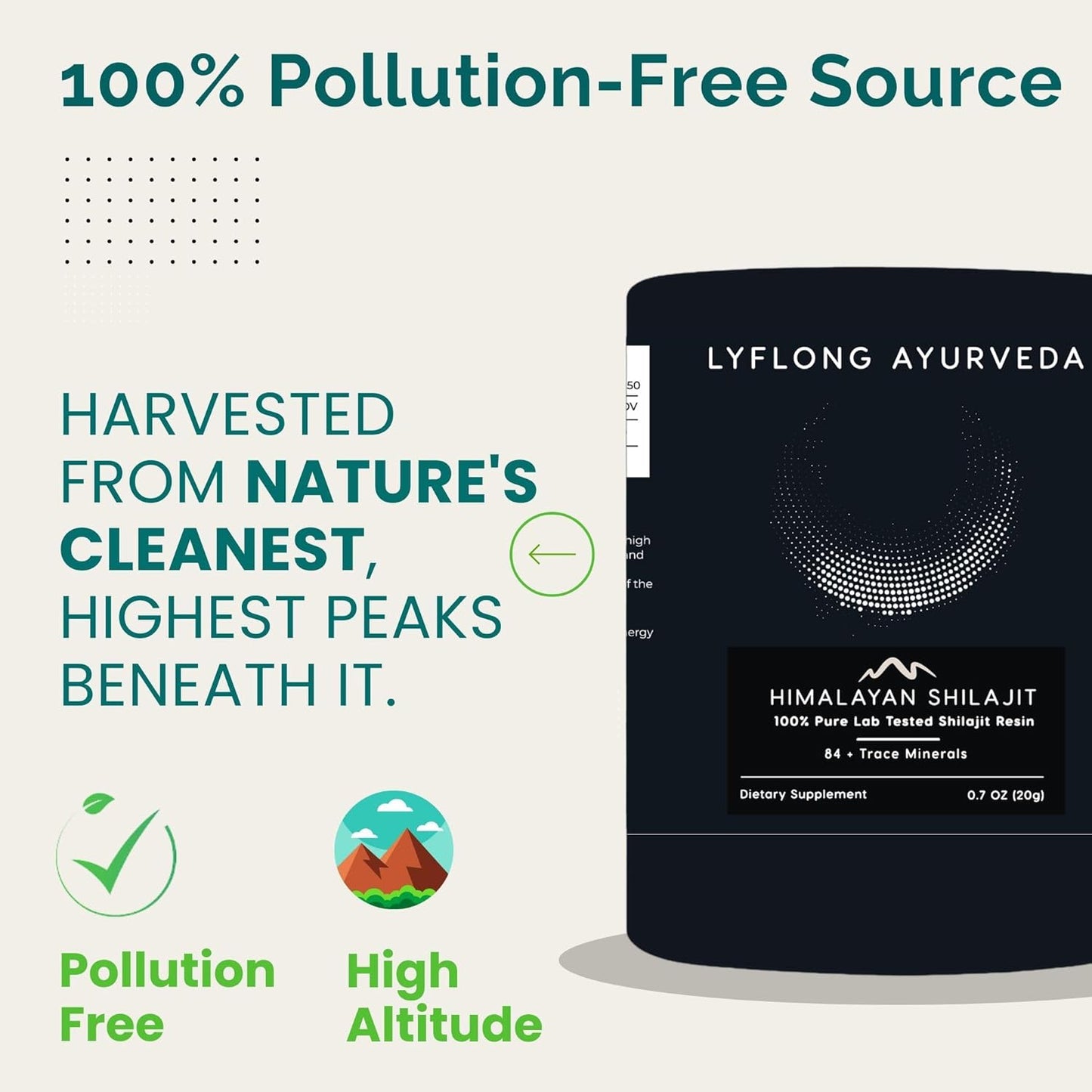 Organic Himalayan Shilajit with 75%+ Fulvic Acid & 84+ Trace Minerals - Men & Women - Lab Tested - 50 Servings