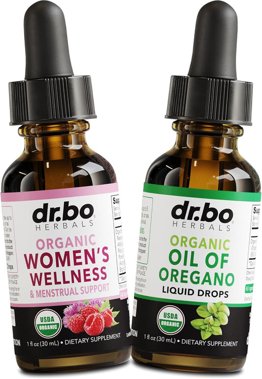 Organic Hormone Balance Drops for Women - Menstrual Support and Detox with Oregano Oil Tincture