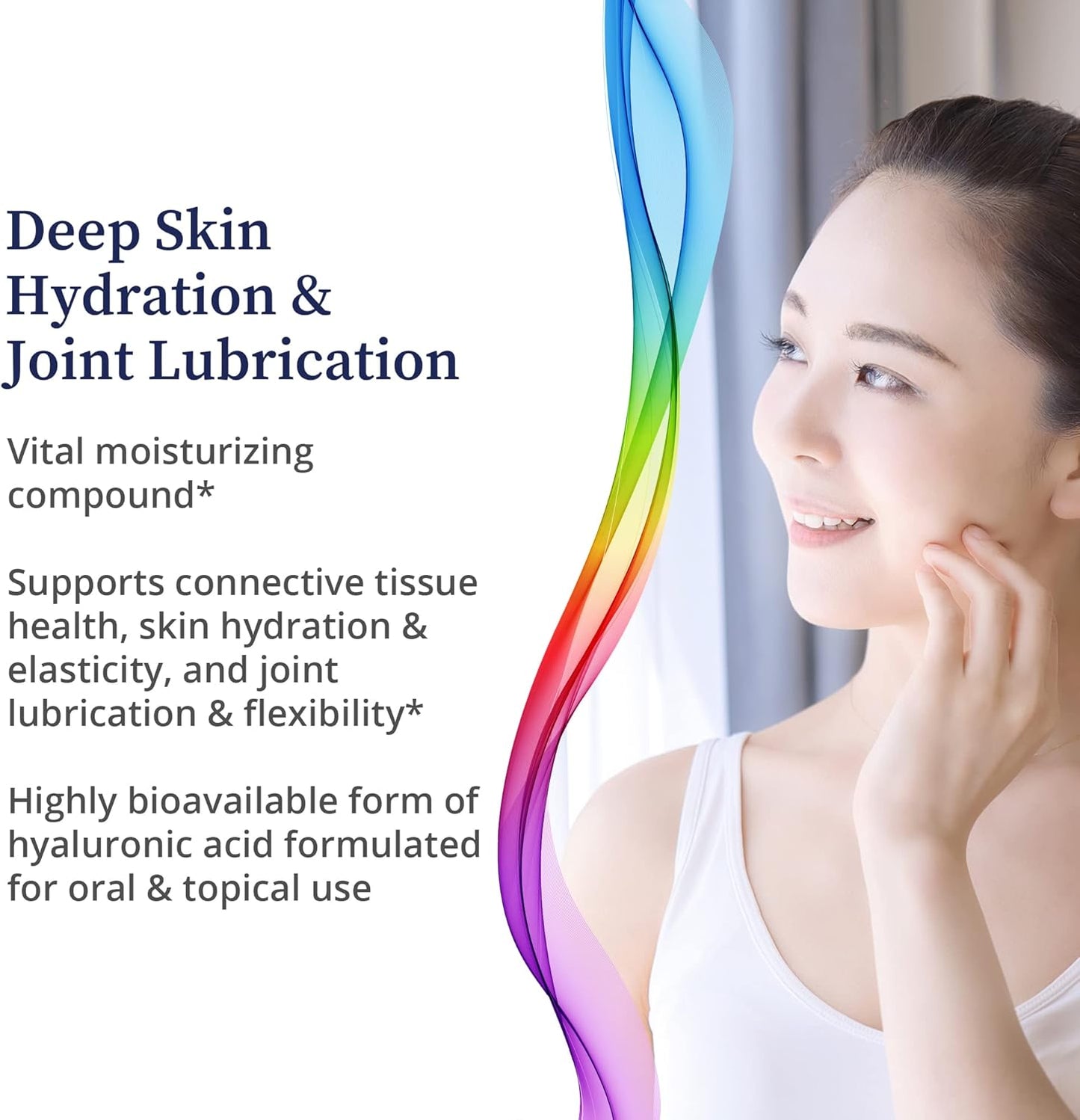 Organic Hyaluronic Acid Liquid Solution - Natural & Bioavailable Formula for Joint Health & Skin Hydration - 4 fl oz