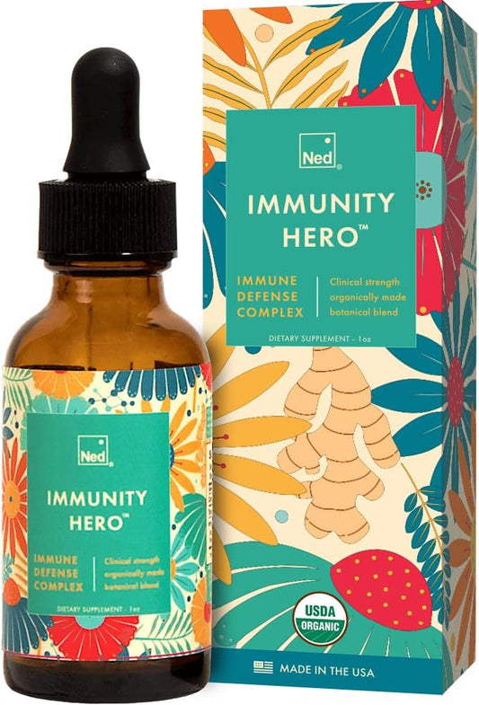 Organic Immune Booster Supplement for Adults - Immunity Hero™ with Echinacea and Astralagus - Herbal Support
