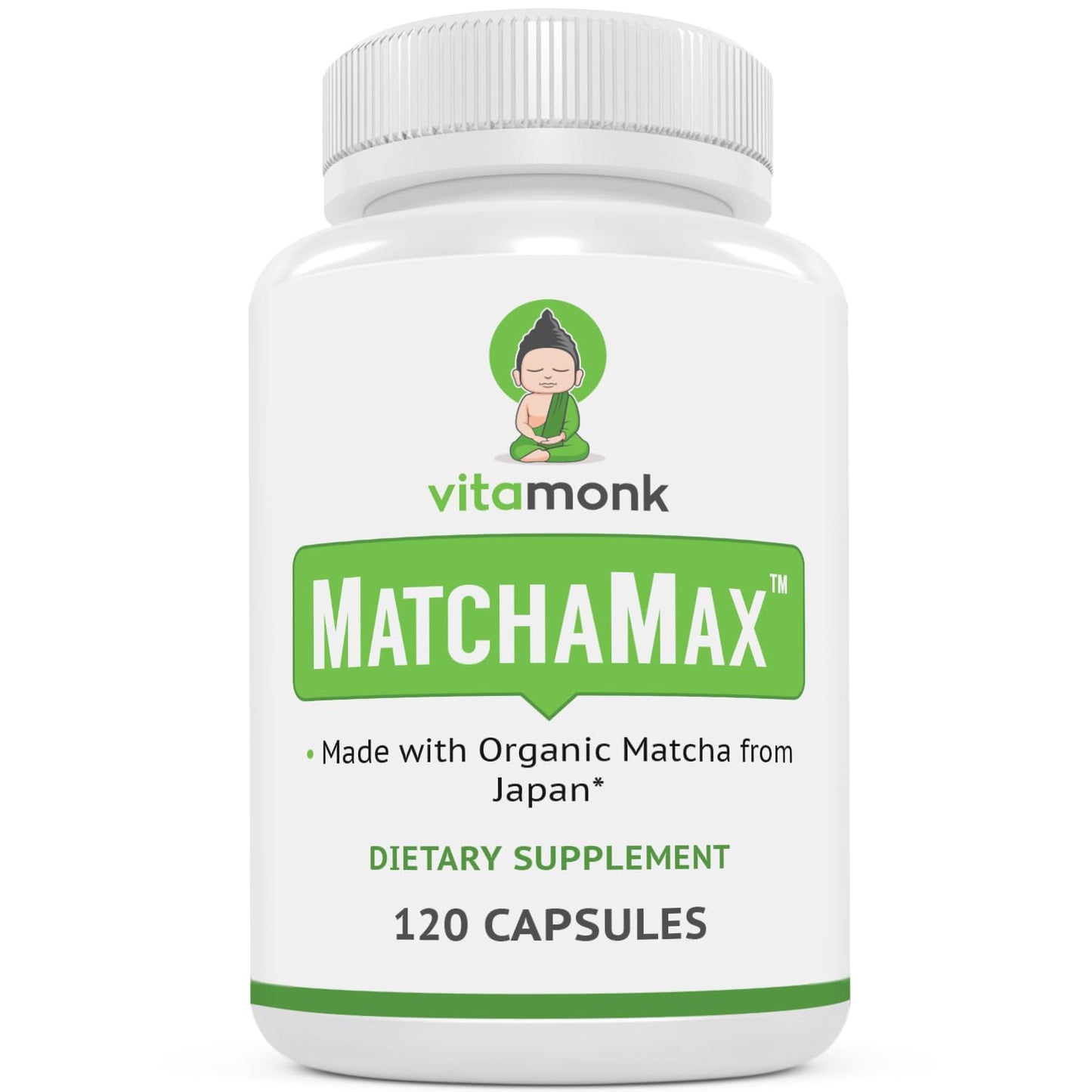 Organic Japanese Matcha Capsules Bundle for Energy and Focus - Low Dose Caffeine and Theanine by VitaMonk