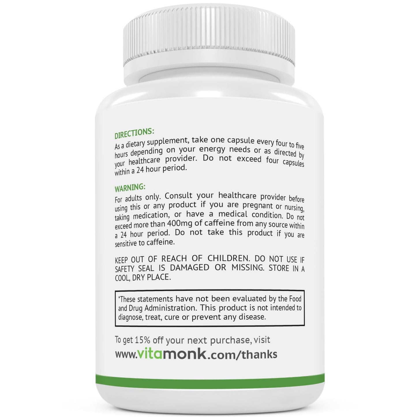 Organic Japanese Matcha Capsules Bundle for Energy and Focus - Low Dose Caffeine and Theanine by VitaMonk