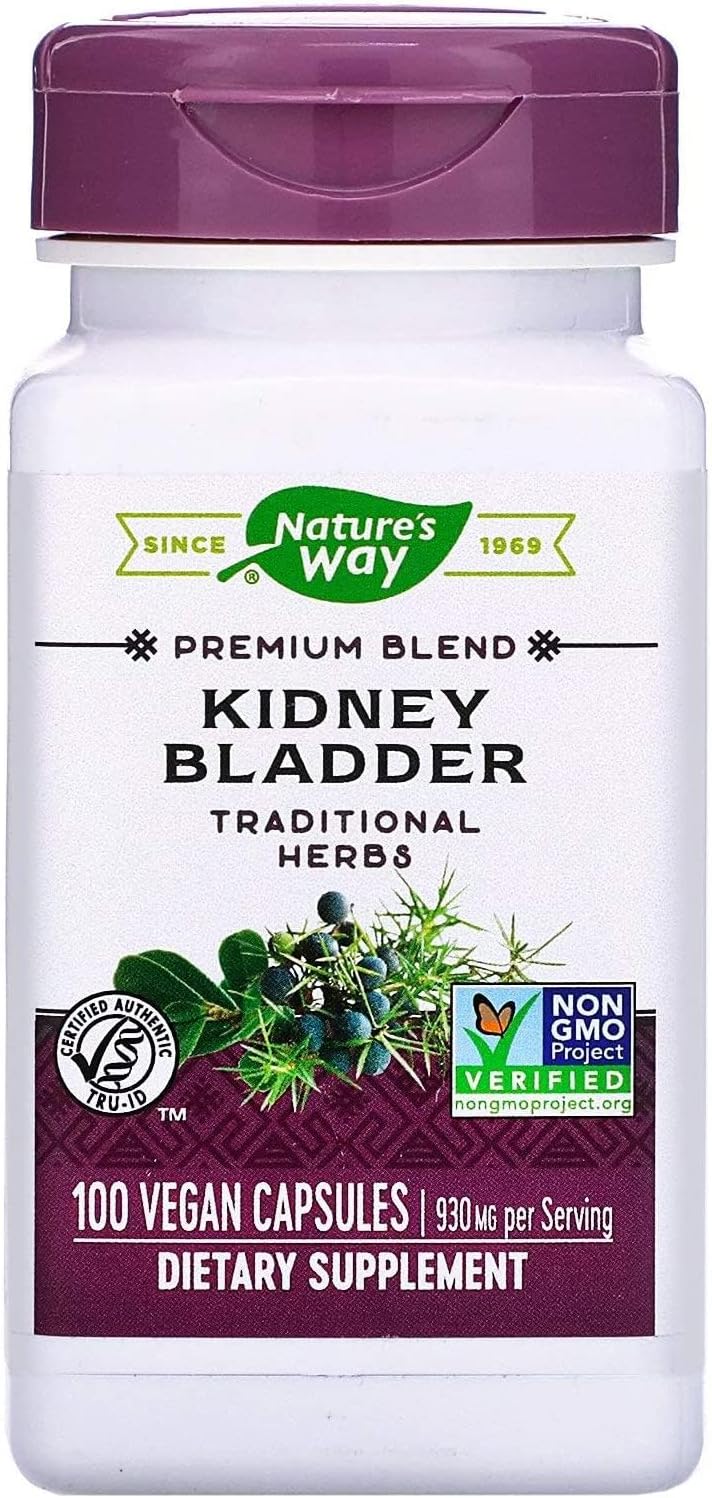 Organic Kidney Bladder Support Capsules, 465 mg, 100 Count - All-Natural Herbal Supplement