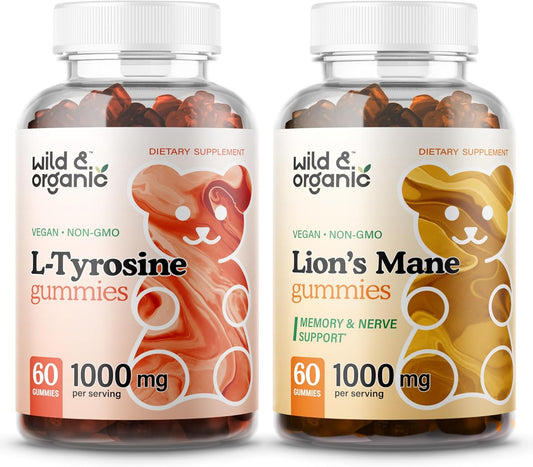 Organic L-Tyrosine and Lion's Mane Gummies for Natural Energy and Focus