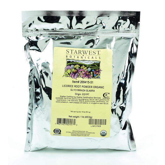 Organic Licorice Root Powder - 1 Pound by Starwest Botanicals