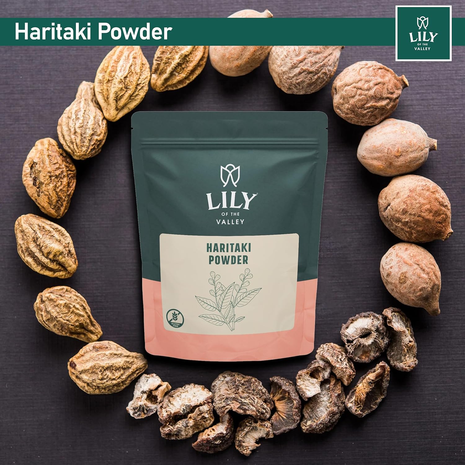 Organic Lily of the Valley Haritaki Powder from India - Ayurvedic Herb - 100% Natural, Vegan, Gluten-Free - 8oz Pack