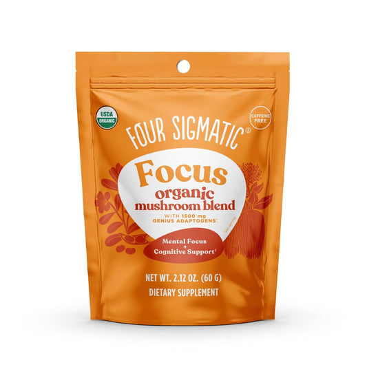 Organic Lion's Mane Focus Blend with Adaptogens & Mushroom Blend | Cordyceps, Rhodiola, Bacopa, Mucuna | 30 Servings