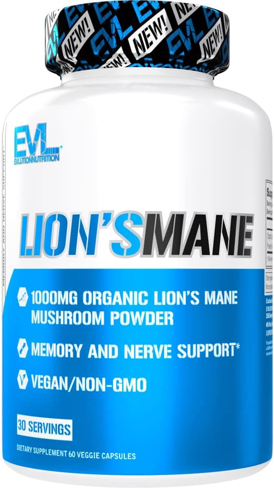 Organic Lion’s Mane Mushroom Capsules - Brain Health and Immunity Support Supplement with Nootropic Benefits