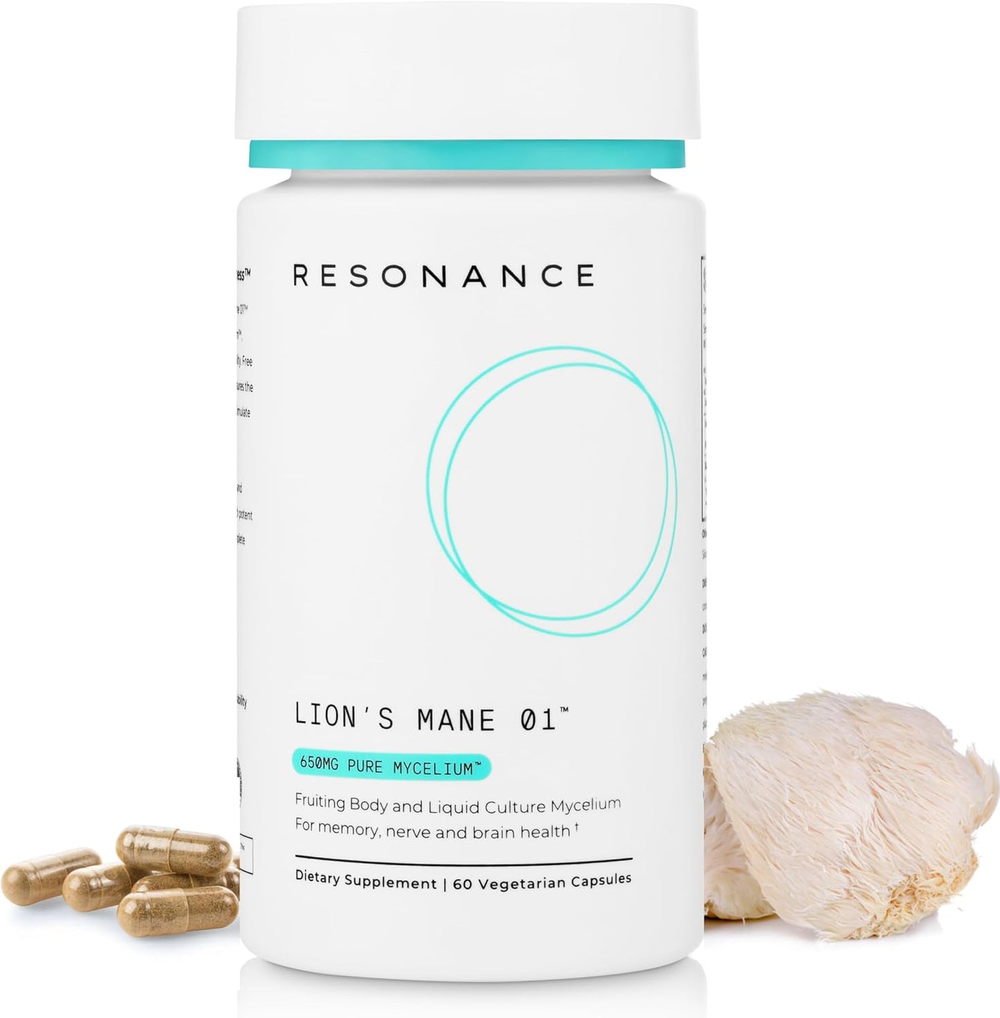 Organic Lion’s Mane Mushroom Extract Supplement for Memory & Brain Health - 60 Vegan Capsules