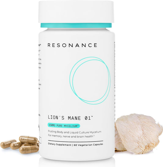 Organic Lion’s Mane Mushroom Extract Supplement for Memory & Brain Health - 60 Vegan Capsules