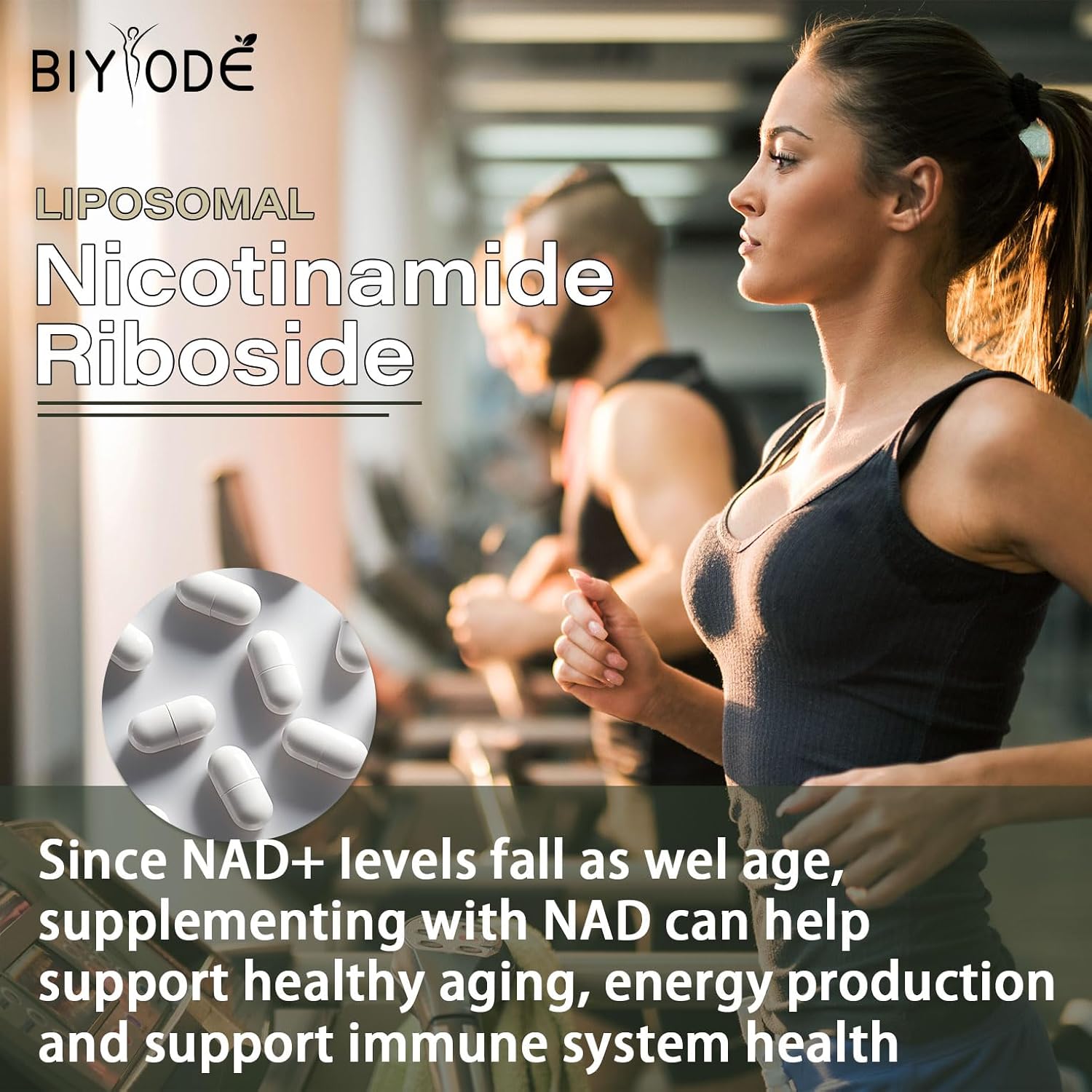 Organic Liposomal Nicotinamide Riboside Supplement with Resveratrol and Quercetin for Energy Boost (80 Capsules)
