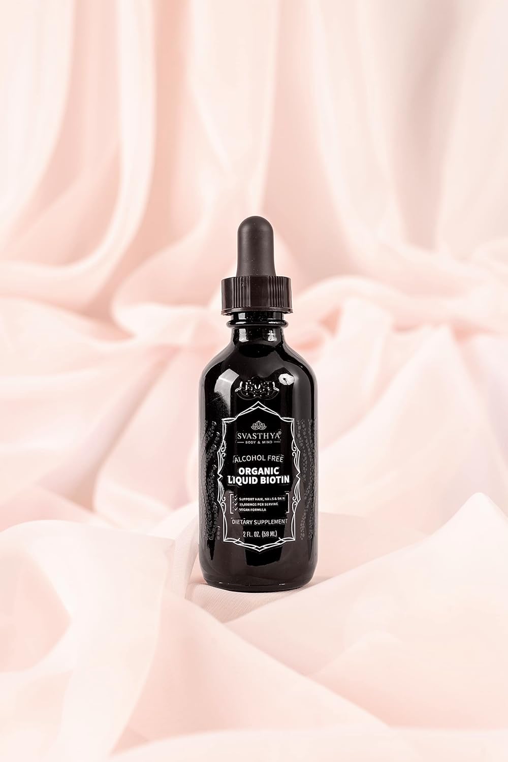 Organic Liquid Biotin Drops for Strong Hair Growth - Women's Vitamin B Complex Supplement - Natural Hair Growth Formula