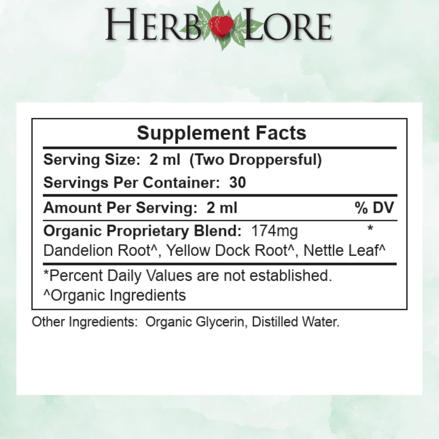 Organic Liquid Iron Drops Supplement for Kids & Women - Gentle Herbal Tincture (2 fl oz)