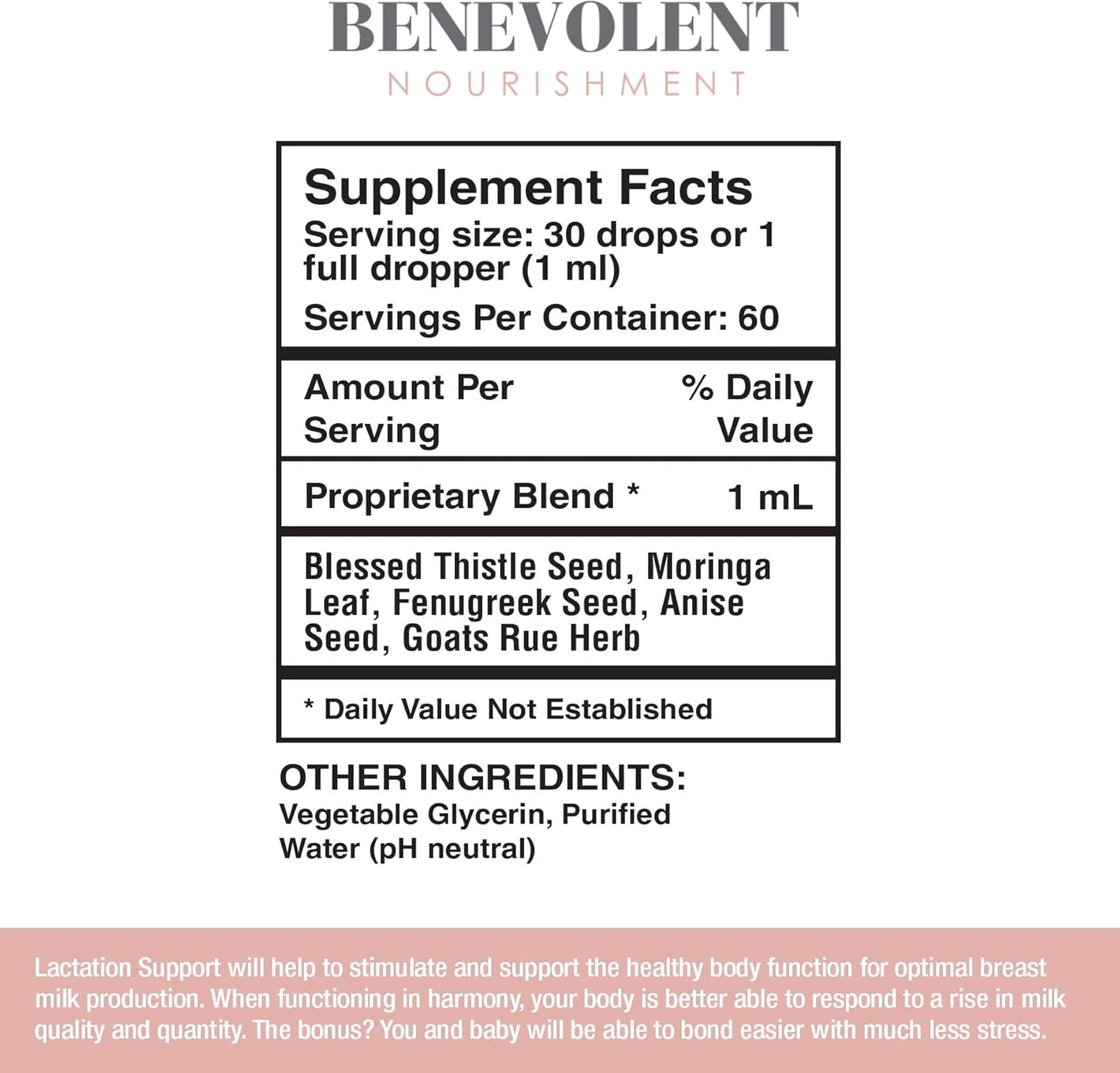 Organic Liquid Lactation Supplement for Breastfeeding Support - Increase Breast Milk Supply with Fenugreek, Blessed Thistle, and Goats Rue - Alcohol and Sugar-Free Formula for Mothers with 2X Absorption