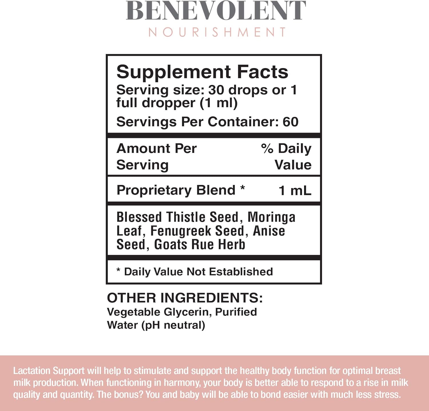 Organic Liquid Lactation Supplement for Breastfeeding Support - Increase Breast Milk Supply with Fenugreek, Blessed Thistle, and Goats Rue - Alcohol and Sugar-Free Formula for Mothers with 2X Absorption