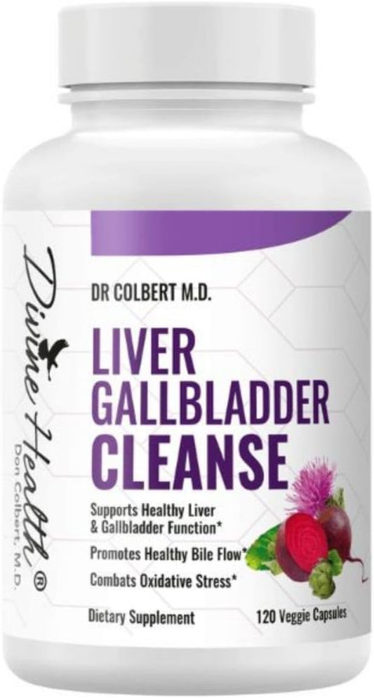 Organic Liver and Gallbladder Cleanse with N-Acetyl-L-Cysteine, Alpha Lipoic Acid, Milk Thistle, Beet Root, and Selenium - 120 Capsules