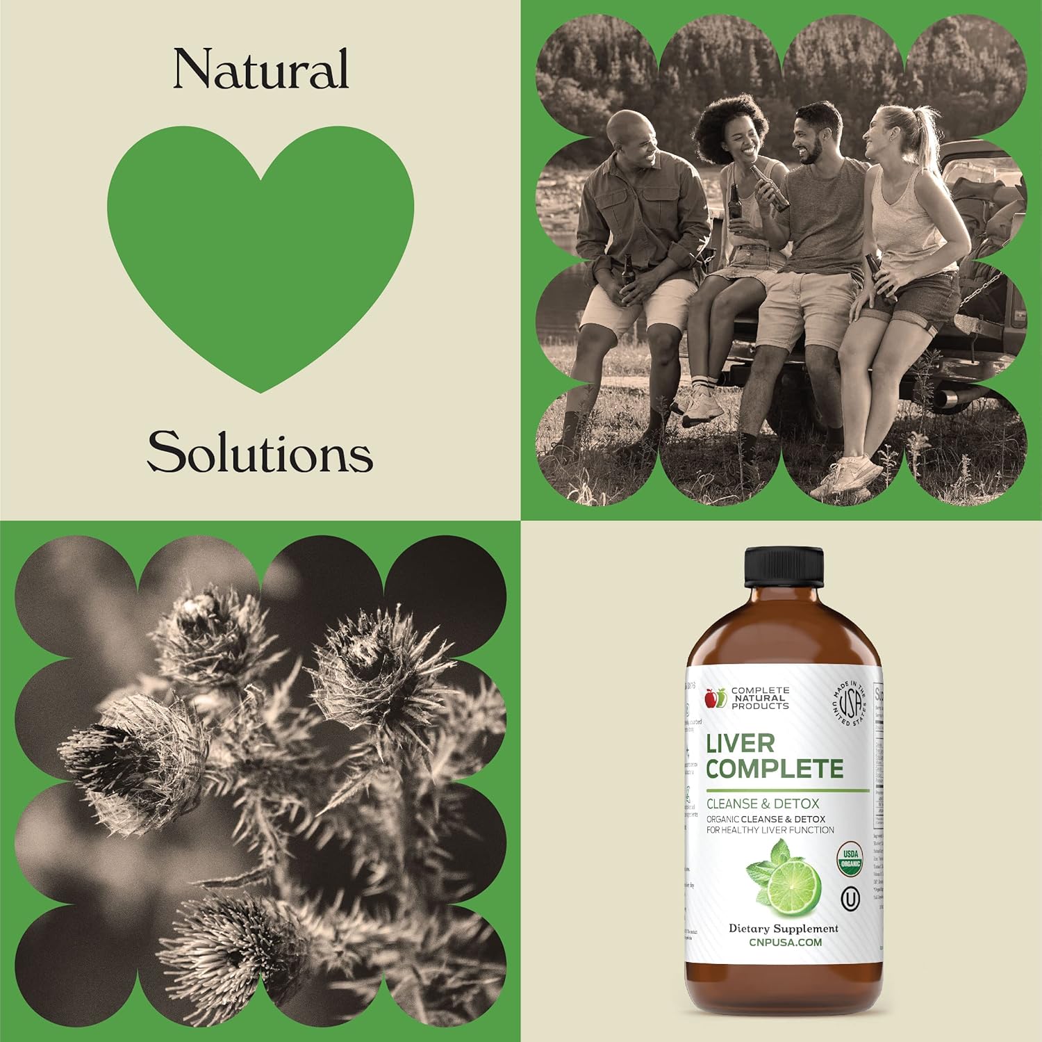 Organic Liver Cleanse Liquid Concentrate - Complete Natural Products Liver Complete 8oz - Digestive Bitters Vinegar Supplement