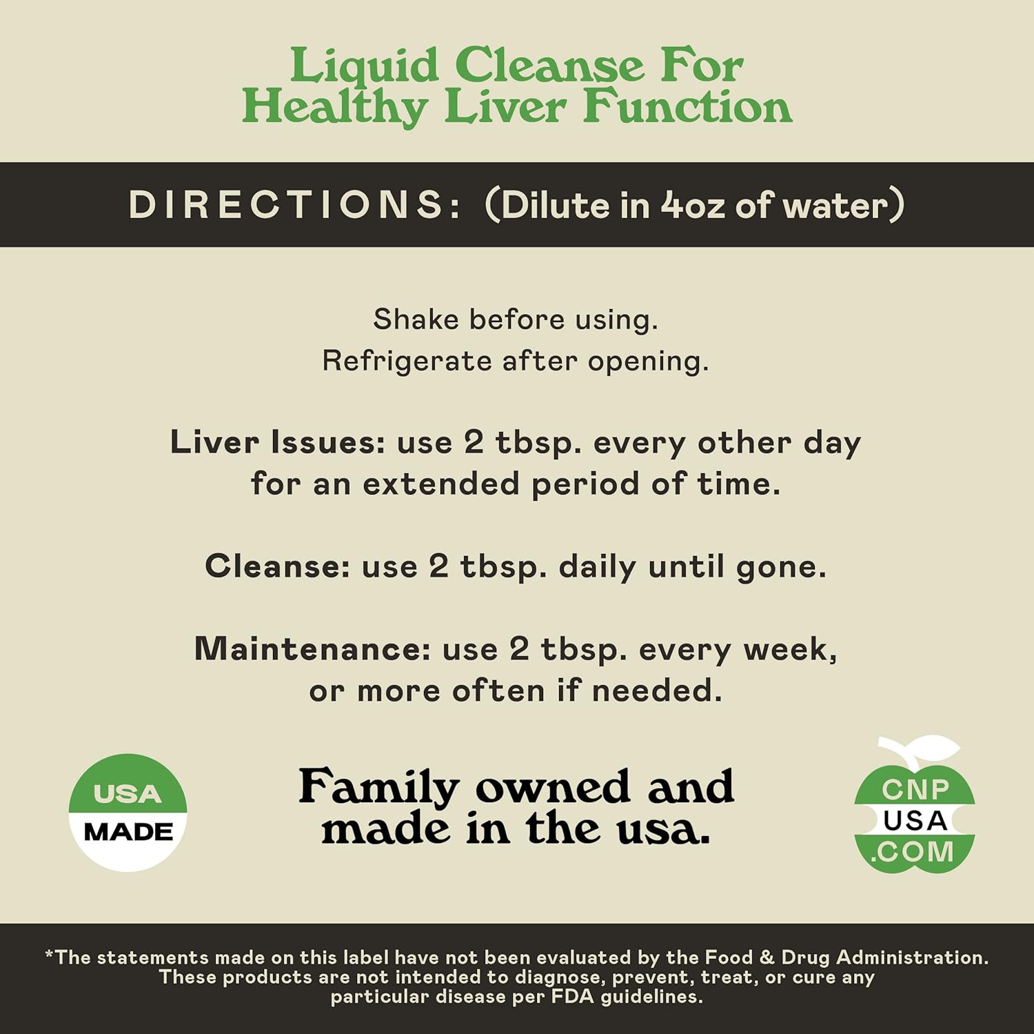 Organic Liver Cleanse Liquid Concentrate - Complete Natural Products Liver Complete 8oz - Digestive Bitters Vinegar Supplement
