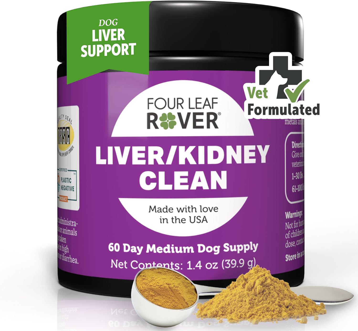 Organic Liver Support for Dogs with Milk Thistle, Mushrooms, & Kidney Support