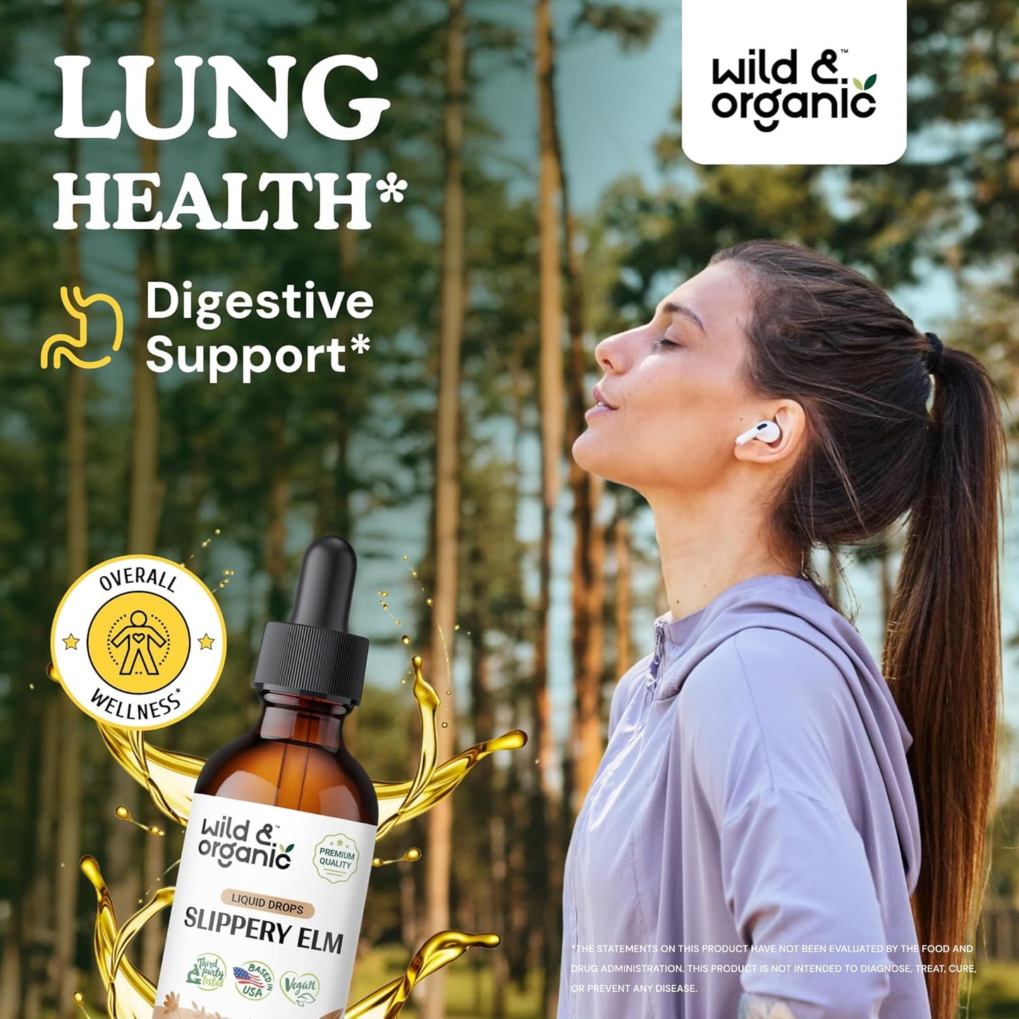 Organic Maca Ashwagandha & Slippery Elm Tincture Combo - 2 fl oz each