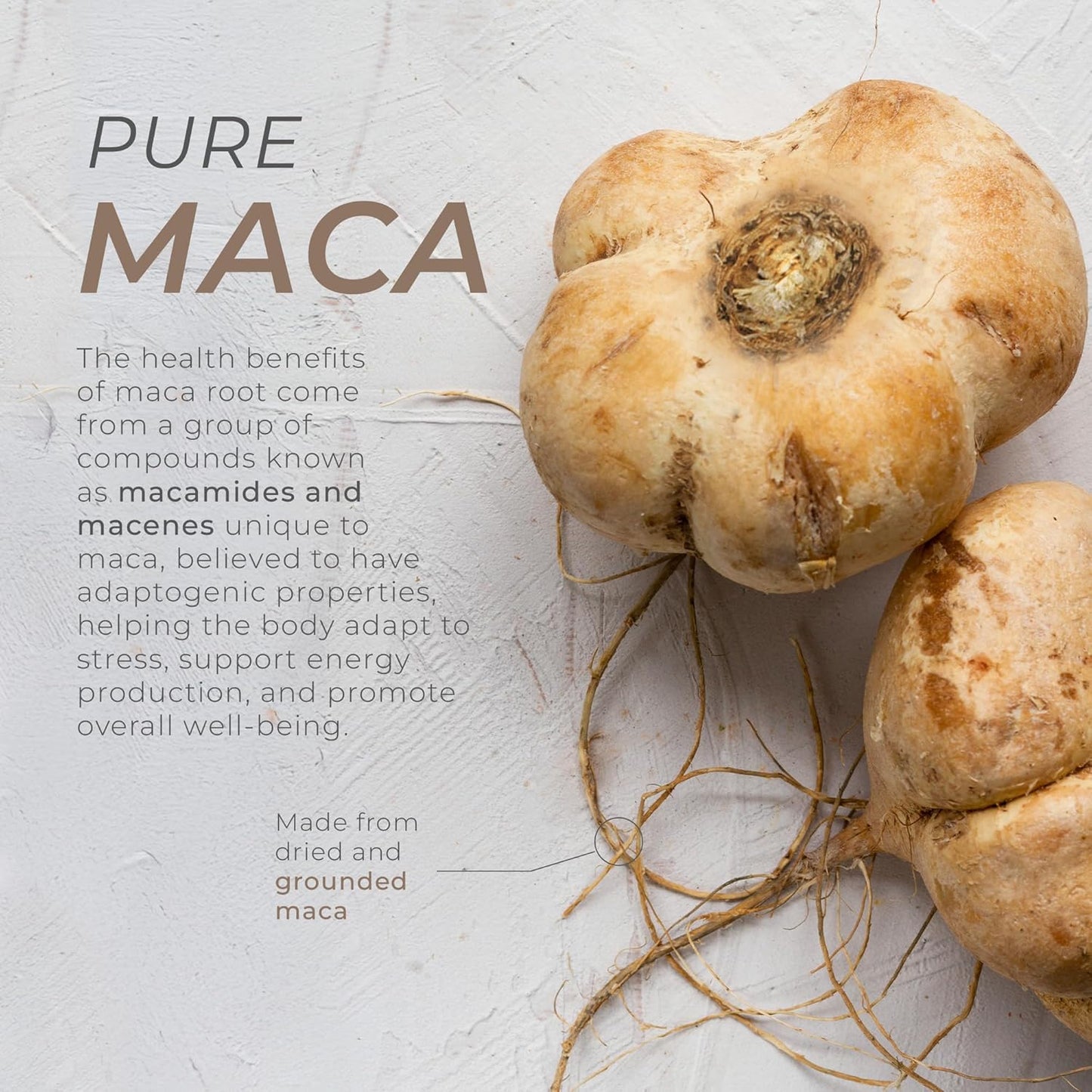 Organic Maca Root Capsules for Energy & Hormone Balance | 1300mg per Serving | Natural Adaptogen Supplement | Vegan & Non-GMO | Made in USA