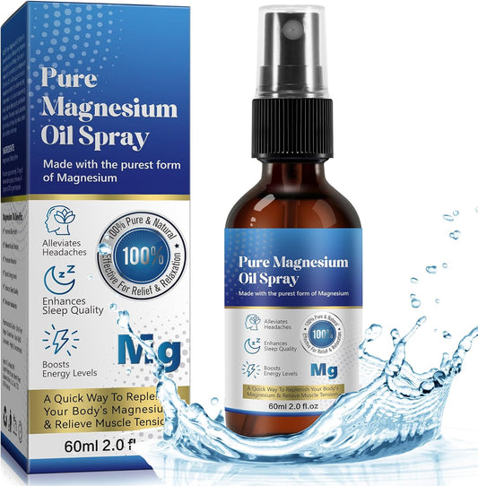 Organic Magnesium Chloride Oil Spray for Feet and Body 2.02 fl.oz