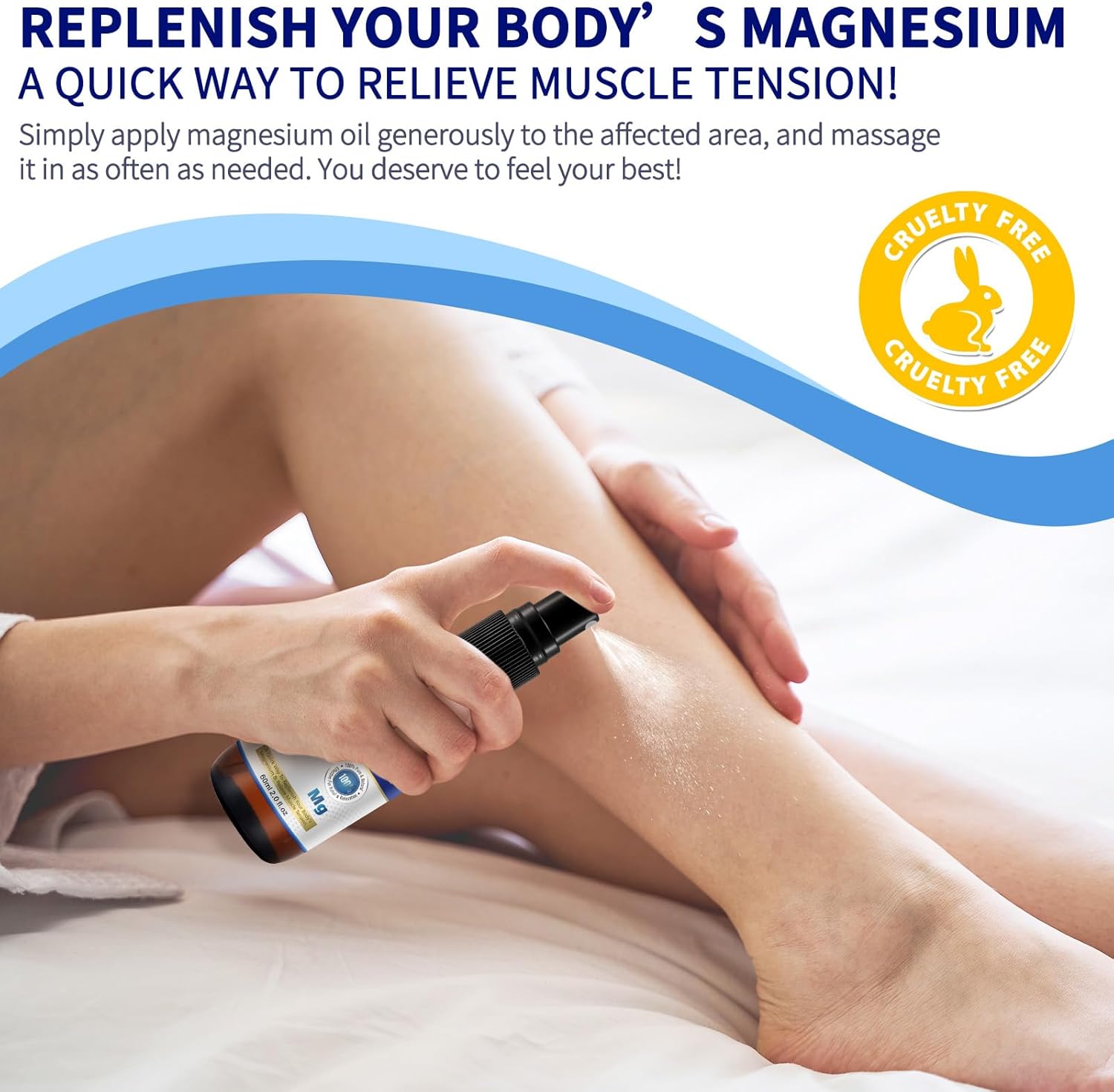 Organic Magnesium Chloride Oil Spray for Feet and Body 2.02 fl.oz