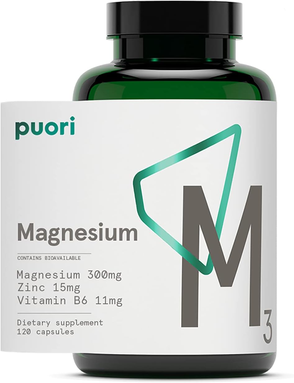 Organic Magnesium Zinc Supplement - 300mg - 120 Vegan Capsules - High Absorption M3 Complex for Sleep, Immune Support, Energy - Muscle Recovery & Relaxation - Zinc & Vitamin B6