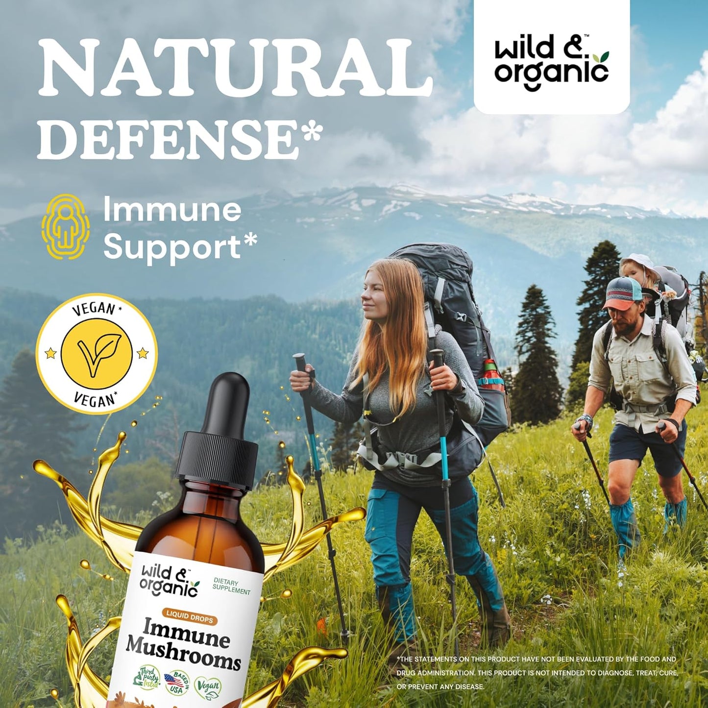 Organic Maitake Mushroom and Immune Boost Tincture Bundle - 2 fl oz Each