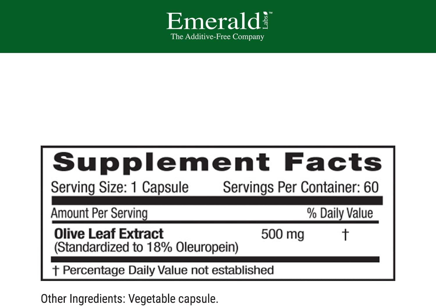 Organic Mediterranean Olive Leaf Extract Capsules - 500mg, Vegan & Gluten-Free - Promotes Skin, Immune, and Heart Health - 60 Capsules