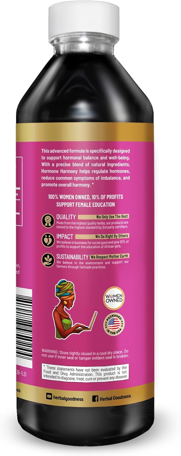Organic Menopause Supplements for Hormone Balance in Women - Herbal Goodness Estrogen Supplement for Fertility and Lactation - 12oz Bottle