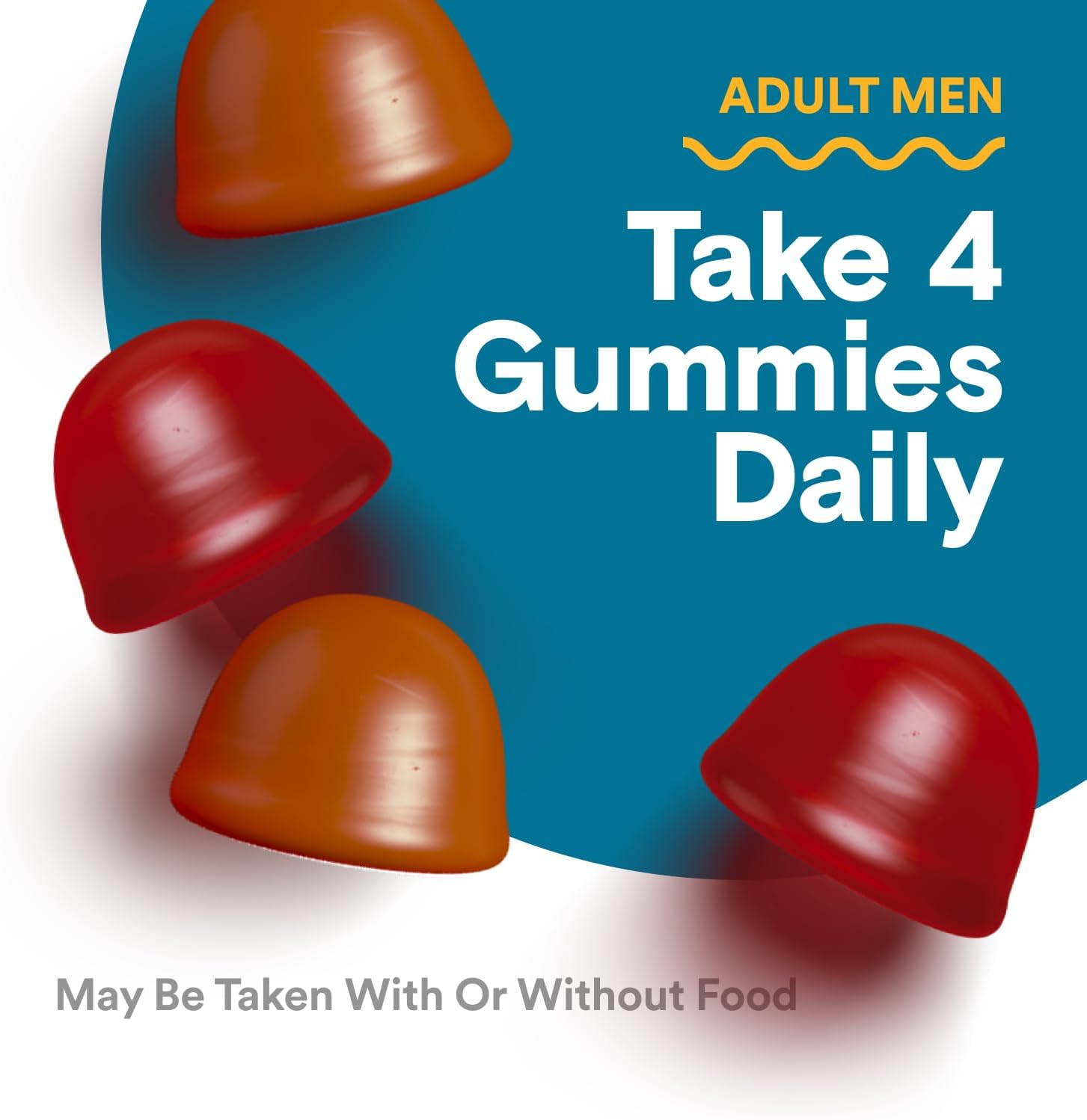 Organic Men's Multivitamin Gummies with Probiotics, CoQ10, Omega 3, Vitamin D3, B12, Immune Support & Biotin, 120 Gummies