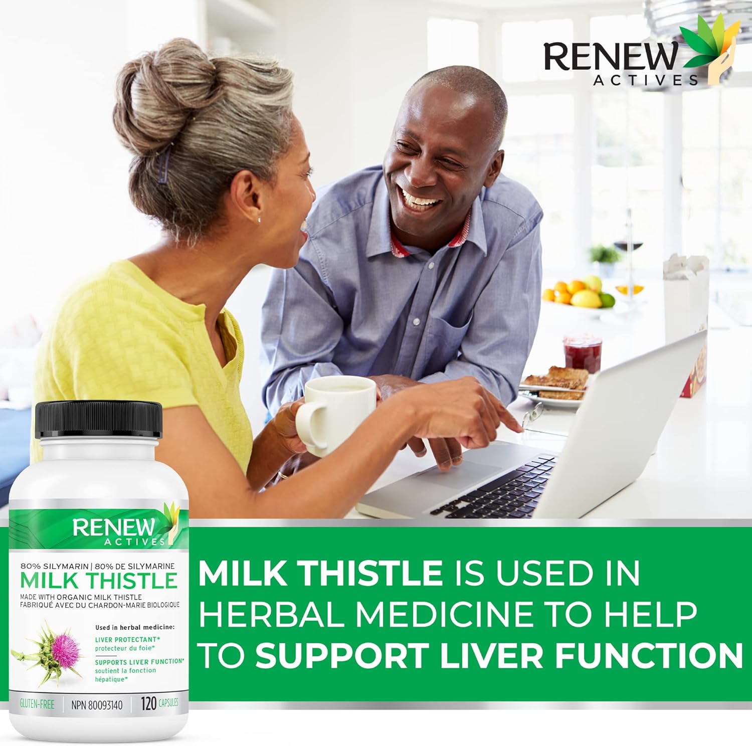 Organic Milk Thistle Capsules for Liver Health - 175mg Seed Extract, Silymarin Formula, Antioxidants - 120 Veggie Capsules
