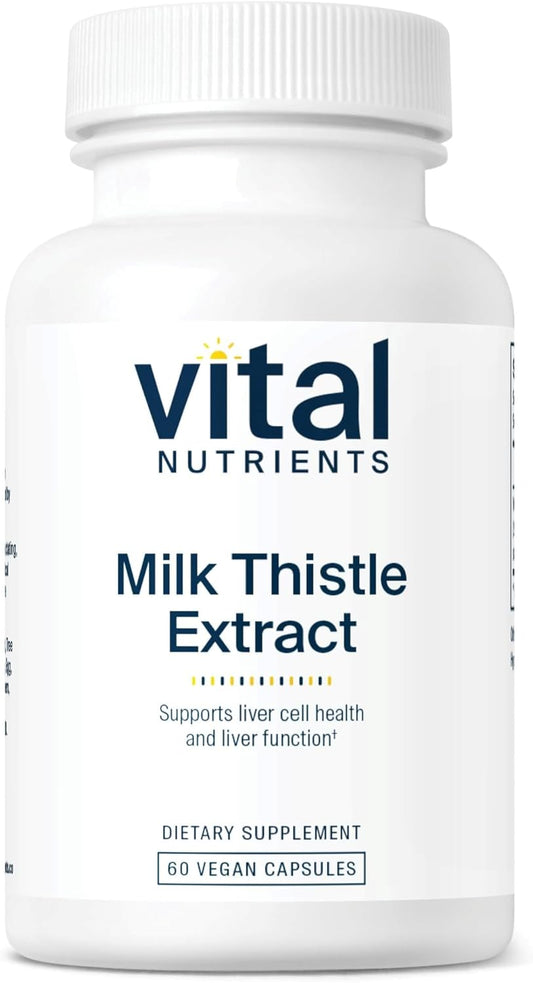 Organic Milk Thistle Extract Capsules - 250mg for Liver Detox & Antioxidant Support - Vegan, Gluten-Free - Non-GMO Liver Health Supplement - 60 Count