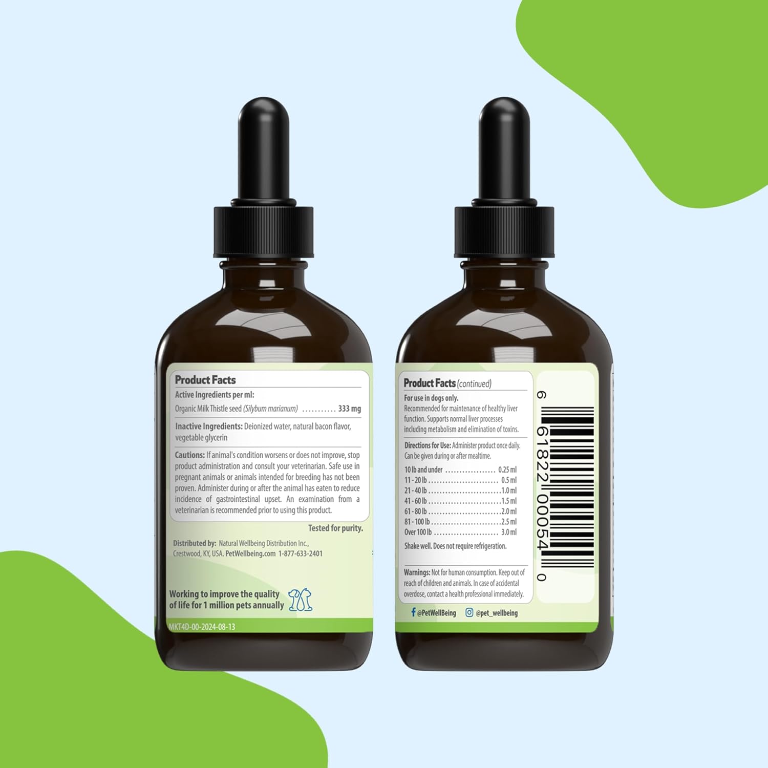 Organic Milk Thistle for Dogs - Supports Liver Health, Detoxification, Antioxidants - 4 oz Herbal Supplement - Veterinarian Formulated