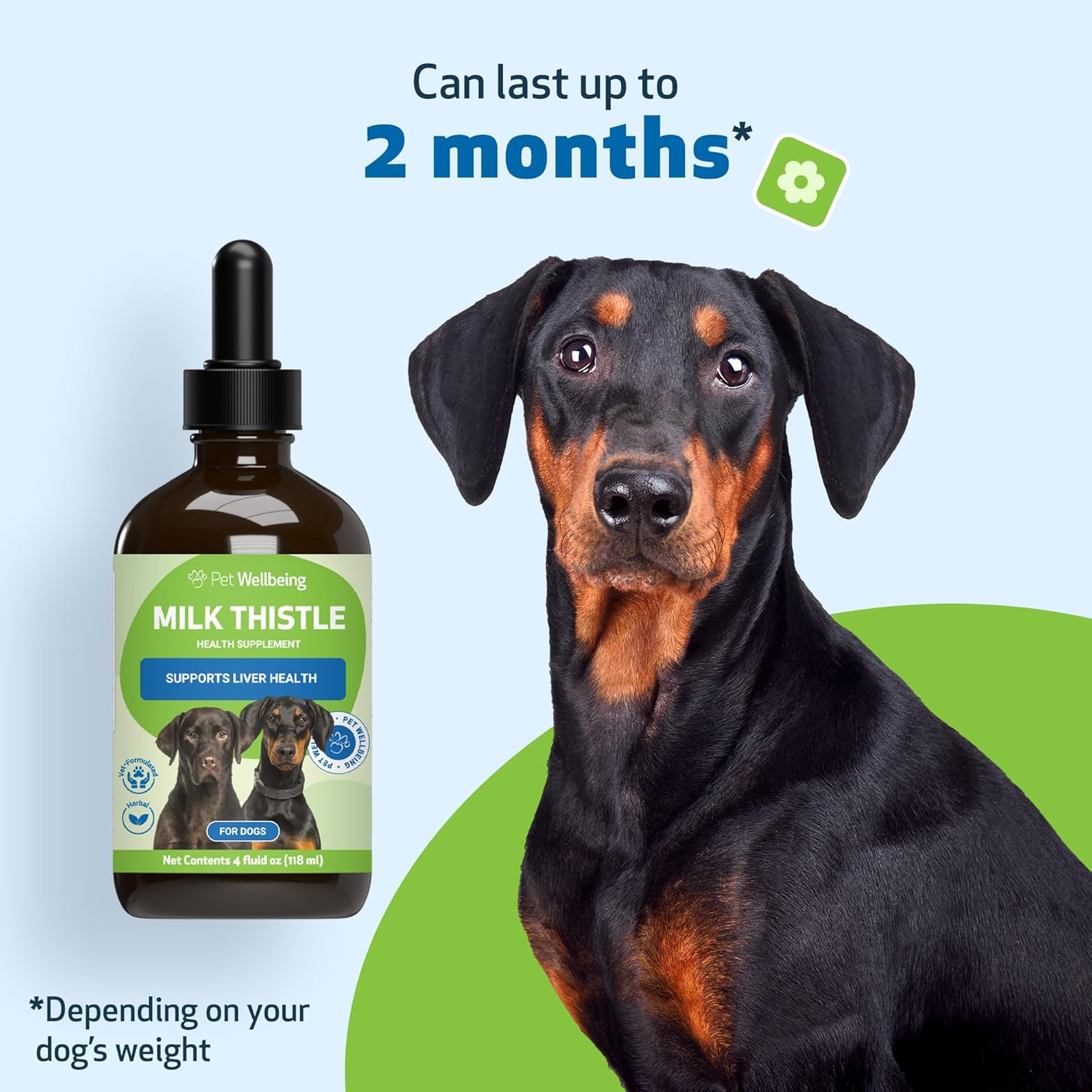 Organic Milk Thistle for Dogs - Supports Liver Health, Detoxification, Antioxidants - 4 oz Herbal Supplement - Veterinarian Formulated
