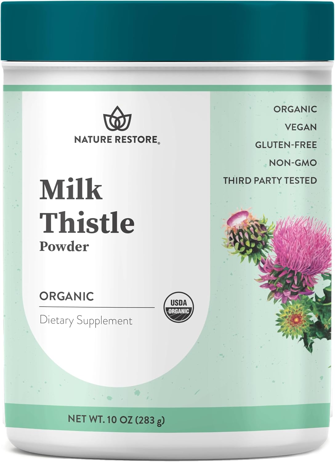 Organic Milk Thistle Seed Powder - 10 Ounces, USDA Certified, California Packaged