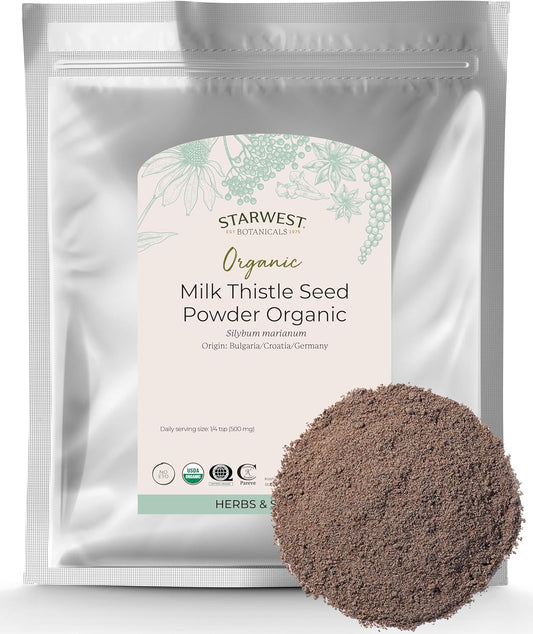 Organic Milk Thistle Seed Powder - 1lb by Starwest Botanicals