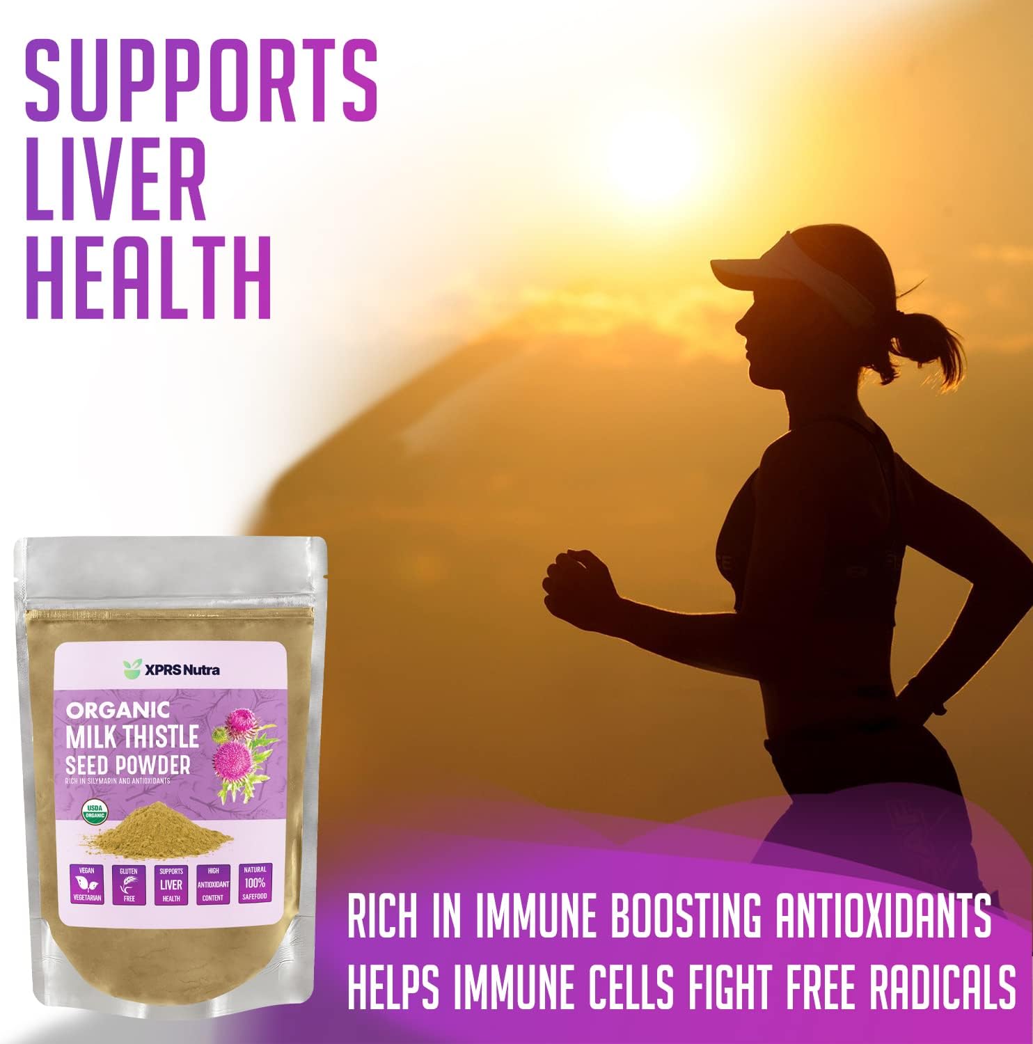 Organic Milk Thistle Seed Powder - Rich in Silymarin & Antioxidants - Supports Liver Health - Vegan Friendly (4 oz)