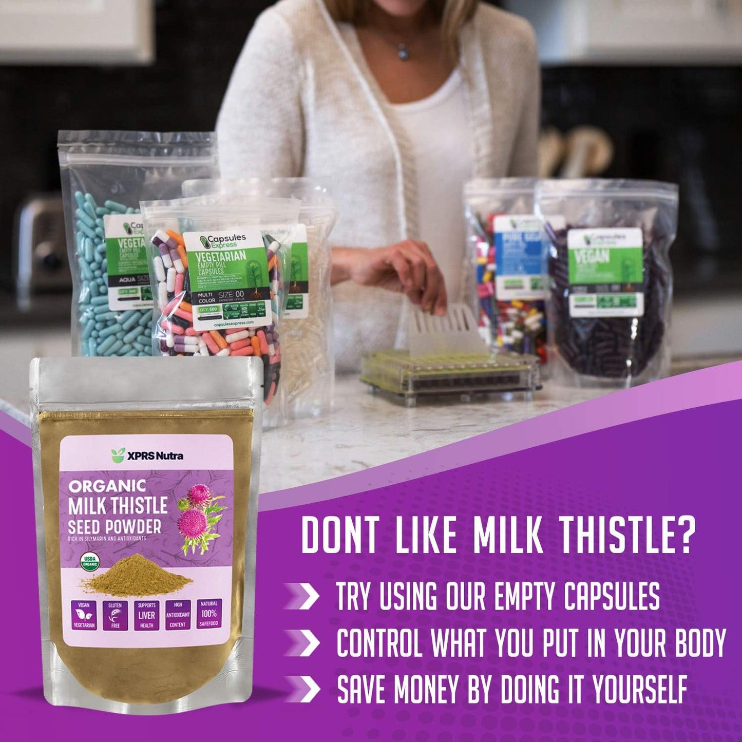 Organic Milk Thistle Seed Powder - Rich in Silymarin & Antioxidants - Supports Liver Health - Vegan Friendly (4 oz)